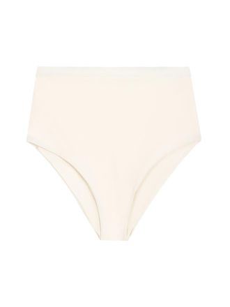 Jil Sander White Solid Bikini Bottom Swimwear