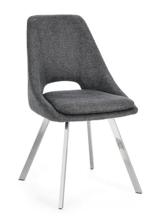 BIZZOTTO Juego 2 sillas gris oscuro