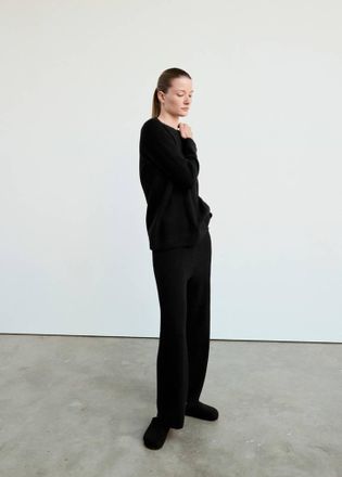 Mango Pullover pigiama maglia collo stondato nero - Donna - XS - MANGO
