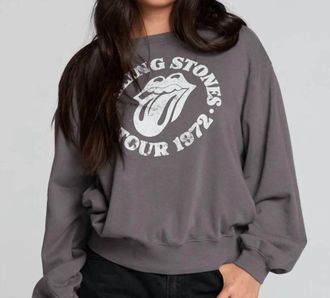 Chaser Rolling Stones 78 Sweater In Grey