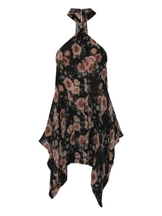 Iro Lassan floral-print top - women - Viscose - 38 - Black