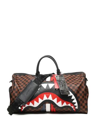 Sprayground Borsone a quadri - Marrone