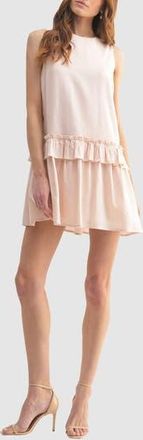 Mila Mae Sleeveless Ruffle A-Line Minidress in Light Pink at Nordstrom Rack, Size X-Large