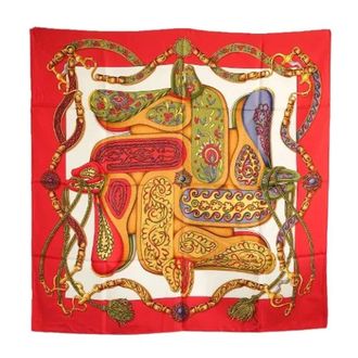 Herm&egrave;s Pre-owned Scarves, female, Multicolor, Size: ONE SIZE Pre-owned Silk Carre 90