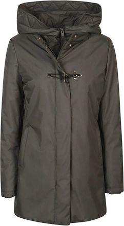 Fay Double Front Toggle Coat - Dames - Parka Jassen - Grijs - M - Polyester - Jassen