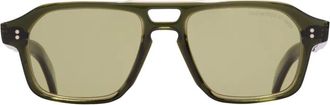 Cutler and Gross GR15 square-frame sunglasses - unisex - Acetate - 52 - Green