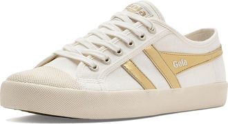 Gola Coaster Womens Shoes White/Gold : 9.5 B - Medium, Canvas