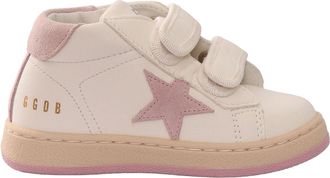 Golden Goose Sneakers Golden Goose June Nappa Tomaia In Pelle Scamosciata Stella E Tallone Bianco/Rosa Antico