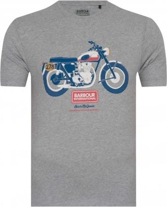 Barbour Exclusief T-shirt - Heren - T-shirts - Grijs - M - Katoen - Tops