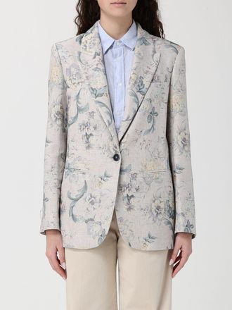 Forte_Forte Floral Linen Blend Single-Breasted Blazer