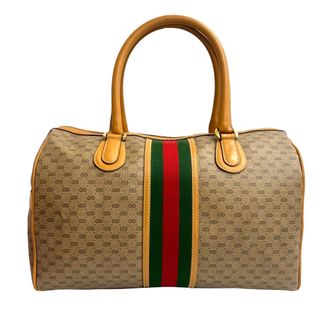 Gucci Tweedekans Micro Gg Supreme Web Boston Bag