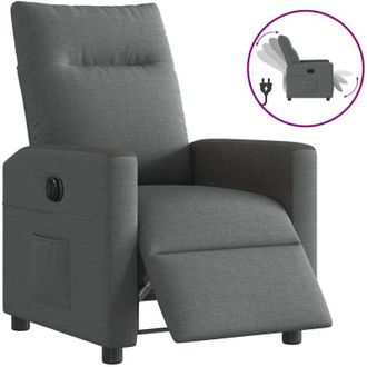 vidaXL Vidaxl - Sill&oacute;n Reclinable El&eacute;ctrico De Tela Gris Oscuro