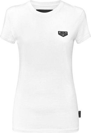 Philipp Plein round-neck short-sleeve T-shirt - women - Cotton - L - White