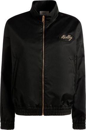 Bally logo-appliqu&eacute; zip-up jacket - women - Polyamide - 36 - Black