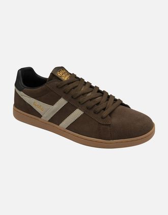 Gola Mens Equipe II Suede Mens Trainers - Brown - Size: 12