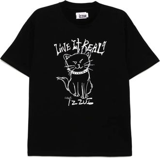 Izzue graphic-print T-shirt - men - Cotton - L - Black