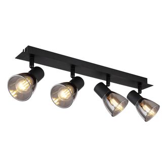 Globo Lighting Foco - Claude - Negro - Vidrio Metal Vidrio Ahumado