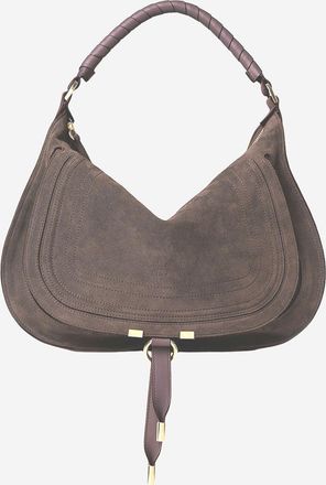 Chlo&eacute; Womens Suede Shoulder Bag Beige