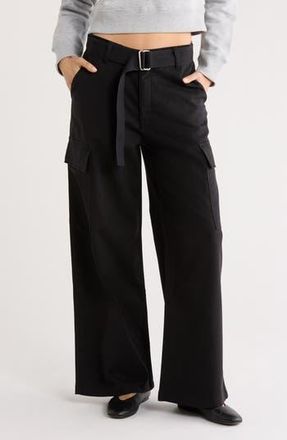 DL1961 Zoie Wide Leg Cargo Pants in Black Onyx at Nordstrom Rack, Size 23