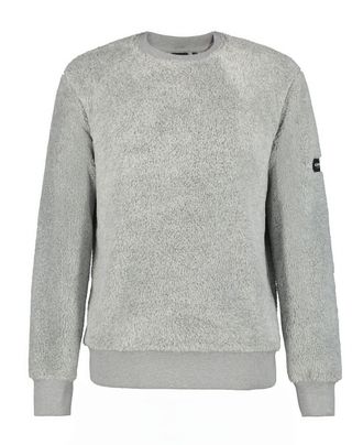 Icepeak Fleecepullover ICEPEAK, Herren, Gr. XXL, grau, Pl&uuml;sch, Obermaterial: 100% Polyester, unifarben, Rundhals, weit B&uuml;ndchen, Sweatshirts Fleecepullover, f