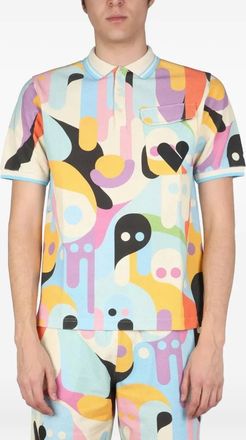 Pharmacy Industry pocketed-patterned polo shirt - Neutrals