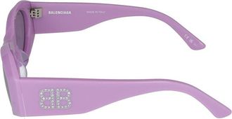 Balenciaga Womens Bb0396sk Oversized Acetate Sunglasses Violet