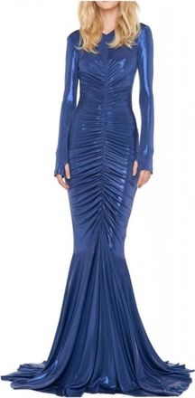 Norma Kamali Maxi Jurk - Dames - Avondkleed - Blauw - S - Kleedjes