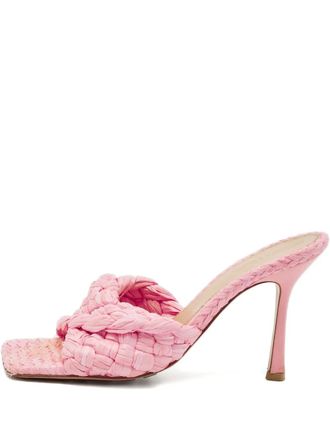 Bottega Veneta 2024 woven heeled sandals - Pink