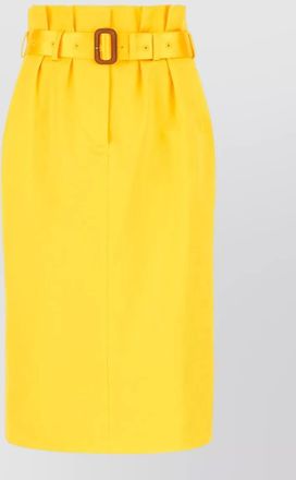 Dries Van Noten high waisted skirt belted waist buckle