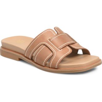 S&ouml;fft Rachel Slide Sandal in Luggage at Nordstrom, Size 7.5