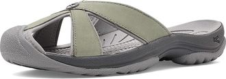 Keen Bali Leather Slide Sandals Womens Shoes Lily Pad/Steel Grey : 10.5 B - Medium
