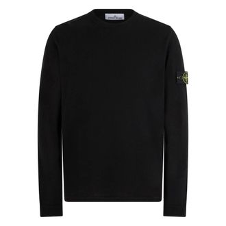 Stone Island Round-neck Knitwear, male, Black, Size: S Crewneck Sweater