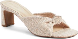Open Edit Harper Knot Slide Sandal in Natural at Nordstrom, Size 9.5