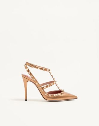 Valentino Garavani Rockstud Pump In Laminated Nappa Leather 100MM Wo