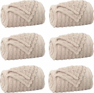 vidaXL Mantitas De Sof&aacute; 6 Uds. Beige 150 X 130 Cm 2.85 Kg Lana Vidaxl