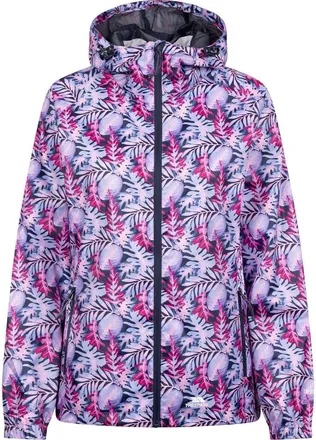 Trespass Indulge Foliage Print Packaway Jacket in Pink And Lilac at Nordstrom, Size Xxx-Large