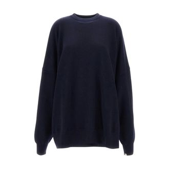 Extreme Cashmere Cashmere Knitwear, female, Blue, ONE SIZE, Round-neck Knitwear
