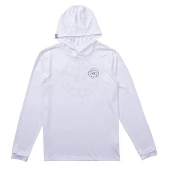Salty Crew Watermark Hoodie Mens White Stretch Long Sleeve Pullover GBO768