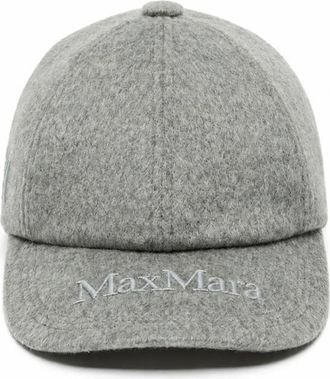Max Mara Grey Alancia Logo Baseball Cap