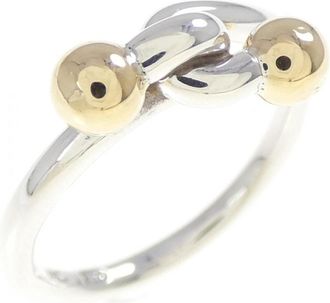 Tiffany & Co. Silver Yellow Gold Yellow Gold (18K) Silver 925 Band Ring (Pre-Owned)