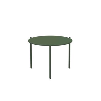 MondoViro Mesita baja redonda de metal 60x60 cm 46h menta