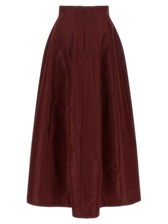 Alberta Ferretti Panel Construction Skirt - Burgundy