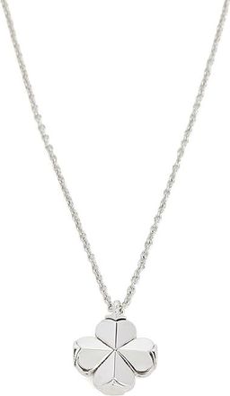 Kate Spade New York Spade Flower Mini Pendant Womens Necklace Silver, Brass/Cubic Zirconia