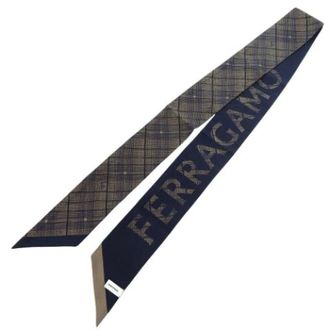Ferragamo Pre-owned Scarves, female, Brown, Size: ONE SIZE Pre-owned Scarf