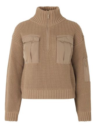 Baum Und Pferdgarten ribbed-knit half-zip sweater - women - Acrylic/Merino - S - Brown