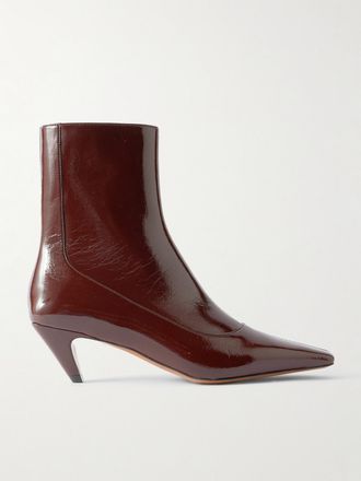 Stella McCartney Stivaletti Lucidi Spur - Marrone