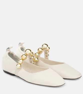 Souliers Martinez Flamenca leather Mary Jane flats