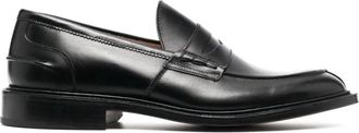 Trickers Klassieke Leren Loafer Schoen - Heren - Loafers - Zwart - 41 1/2 EU - Schoenen