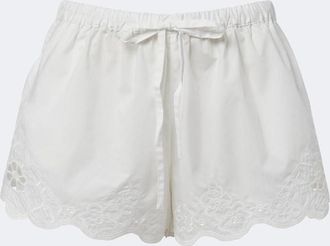 Sir. Klara emboirdered cotton shorts