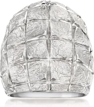 Ross-Simons Italian Sterling Silver Square-Pattern Ring